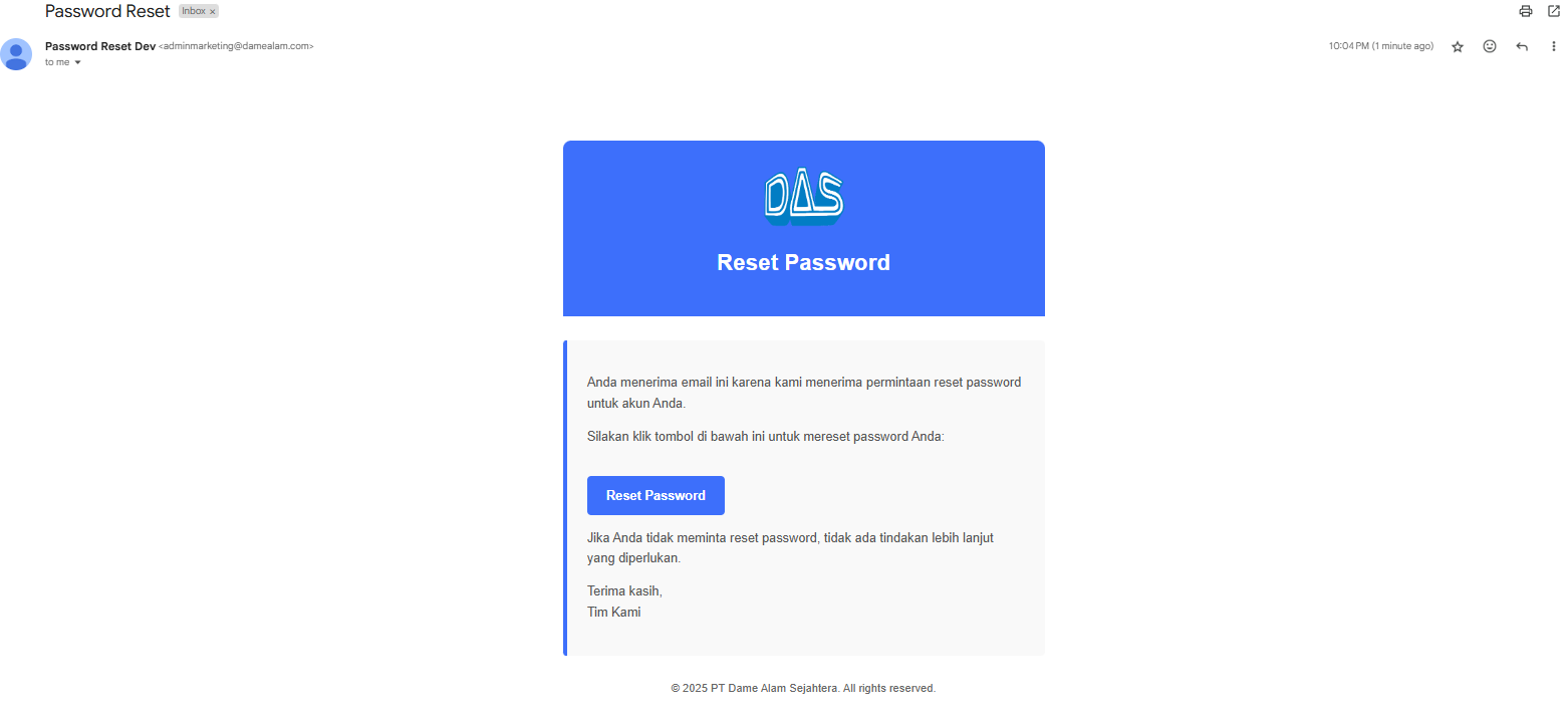 Email Reset Password