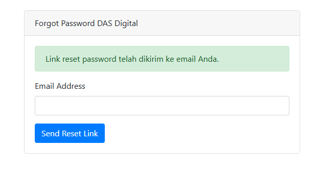 Reset Password Sukses