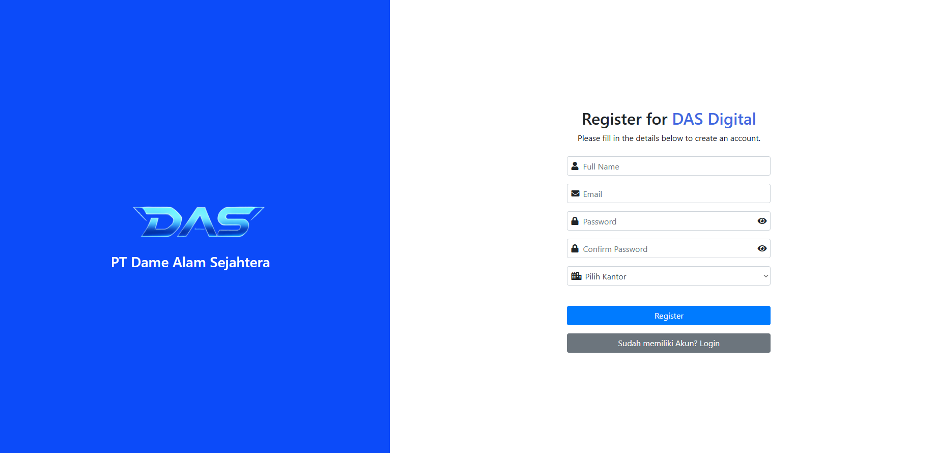 Form Pendaftaran Pengguna